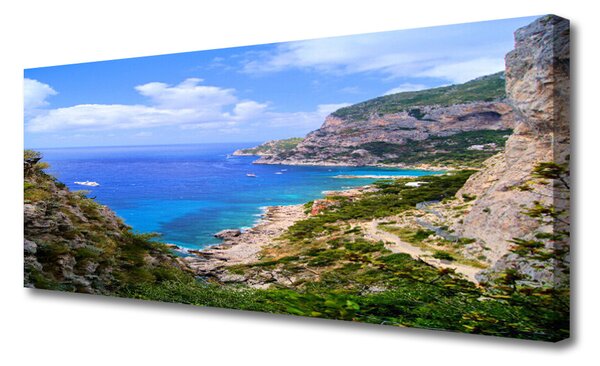 Obraz canvas na ścianę Rajska Plaża u Podnóża Gór