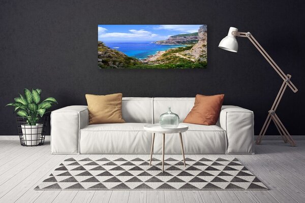 Obraz canvas na ścianę Rajska Plaża u Podnóża Gór
