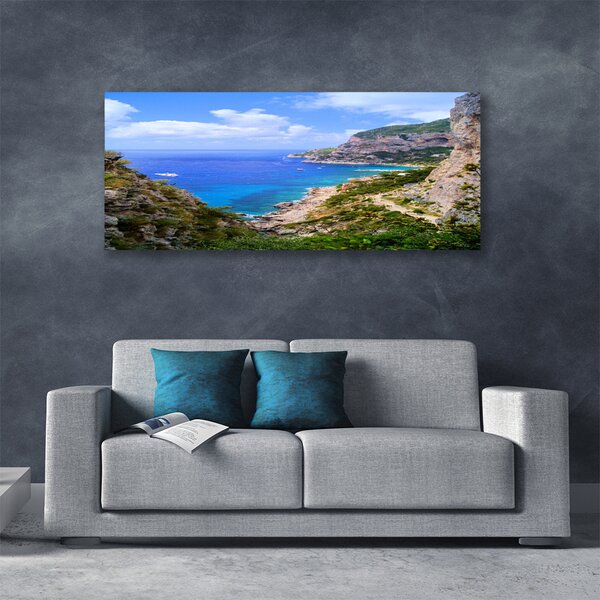 Obraz canvas na ścianę Rajska Plaża u Podnóża Gór