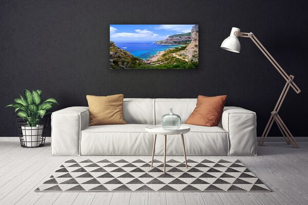Obraz canvas na ścianę Rajska Plaża u Podnóża Gór