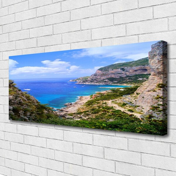 Obraz canvas na ścianę Rajska Plaża u Podnóża Gór