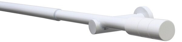 Karnisz regulowany komplet KRETA 19/16 mm, 120 - 210 cm, biały, 120 - 210 cm