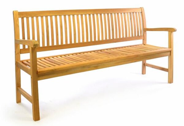 Ławka ogrodowa teak 180 cm 3-osobowa, naturalne wykonanie