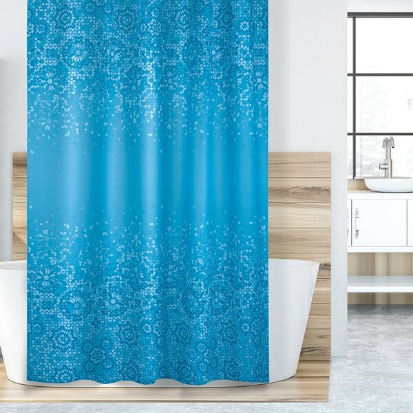 Zasłona prysznicowa Mozaika niebieski, 180 x 200 cm