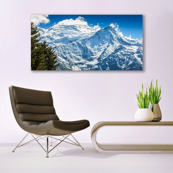 Obraz canvas na ścianę Górski Pejzaż z Drzewami