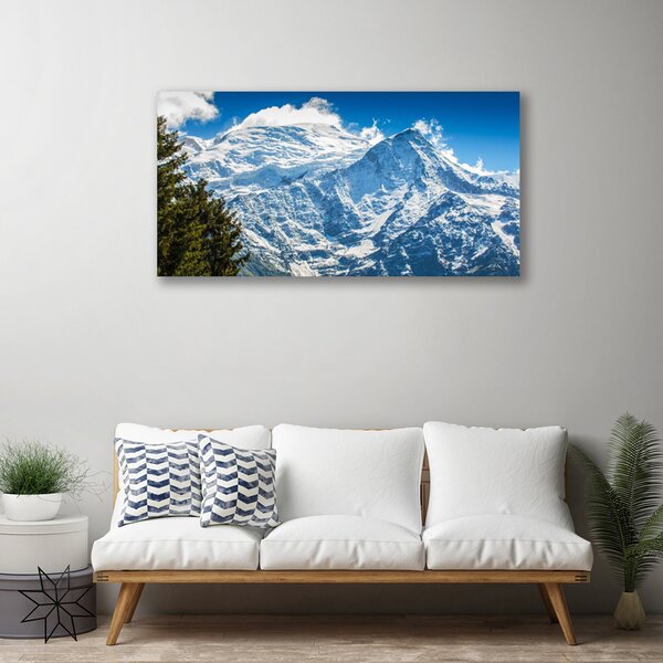 Obraz canvas na ścianę Górski Pejzaż z Drzewami