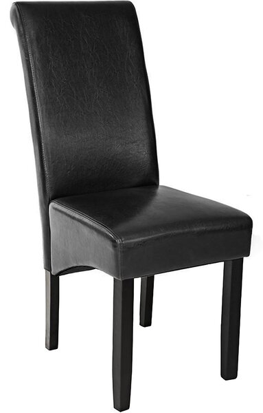 Tectake 400554 eleganckie krzesło do jadalni lub salonu - czarny