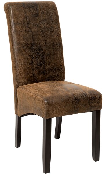 Tectake 401484 eleganckie krzesło do jadalni lub salonu - antyczny brąz