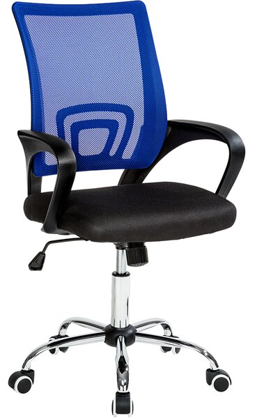 Tectake 401791 krzesło biurowe marius - czarny/niebieski