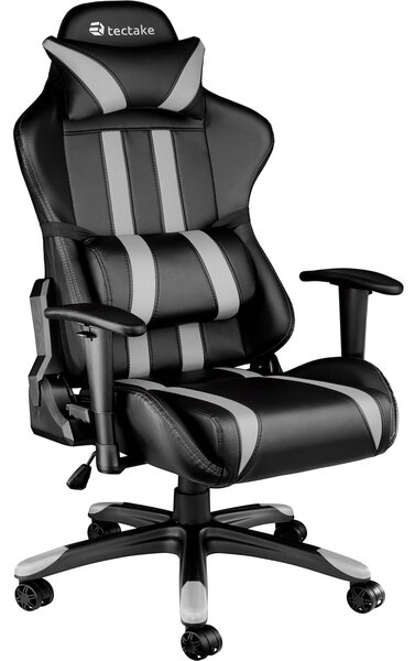Tectake 402231 fotel biurowy premium racing - czarny/szary
