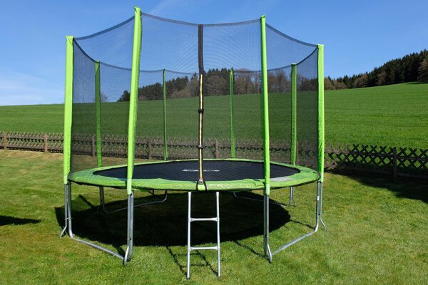STAMM SPORTS trampolina ogrodowa, Ø 427 cm, drabinka i siatka