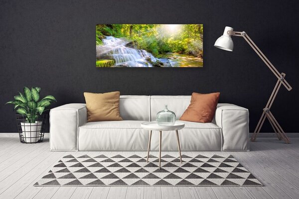 Obraz canvas na ścianę Leśny Potok i Wodospad