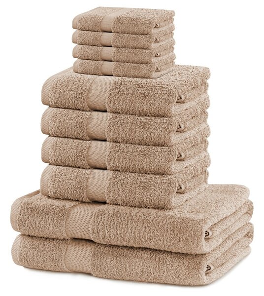 DecoKing Zestaw ręczników Marina beżowy, 10 szt