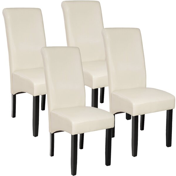 Tectake 403498 4 eleganckie krzesła do jadalni lub salonu - kremowy