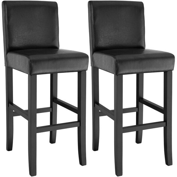 Tectake 403510 2 x hoker stołek krzesło barowe - czarny