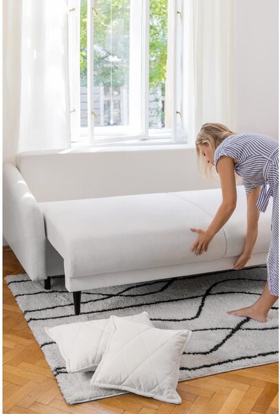 Brązowa sztruksowa rozkładana/ze schowkiem sofa 215 cm Bjork – Bonami Selection