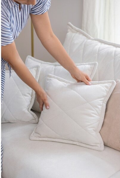 Brązowa sztruksowa rozkładana/ze schowkiem sofa 215 cm Bjork – Bonami Selection