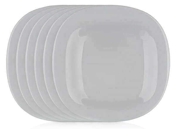 Luminarc Kwadratowy talerz deserowy CARINE 19 cm, 6 szt., szary