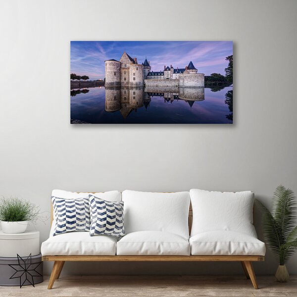 Obraz canvas na ścianę Zamek nad Brzegiem Jeziora