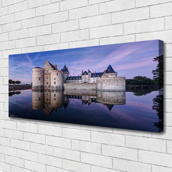 Obraz canvas na ścianę Zamek nad Brzegiem Jeziora
