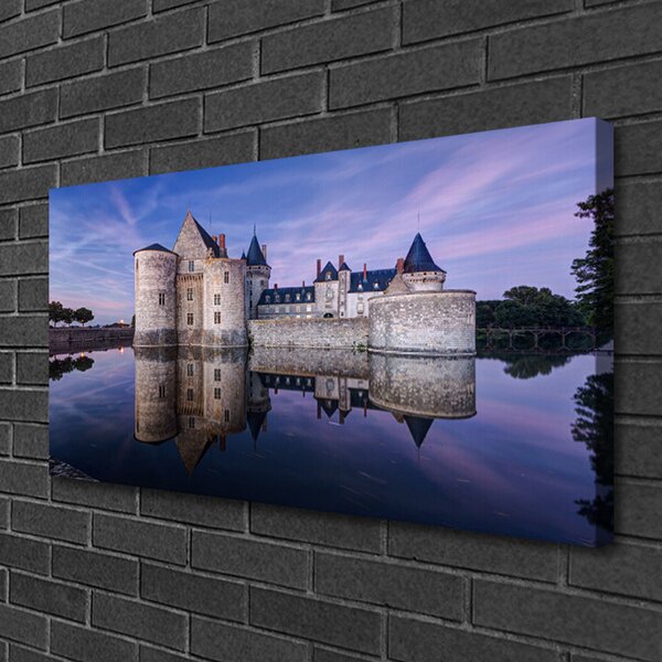 Obraz canvas na ścianę Zamek nad Brzegiem Jeziora
