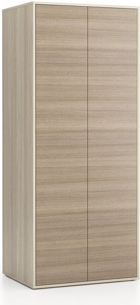 Szafa biurowa z drzwiami LAYERS, 4 półki, 800 x 600 x 1905 mm, dąb naturalny / dąb bejcowany