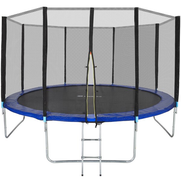 Tectake 403520 trampolina ogrodowa z siatką i drabinką - 396 cm