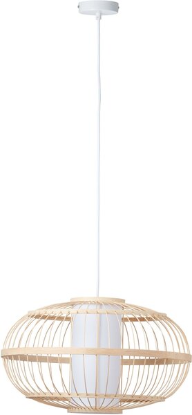 Modna lampa wisząca z bambusowym kloszem