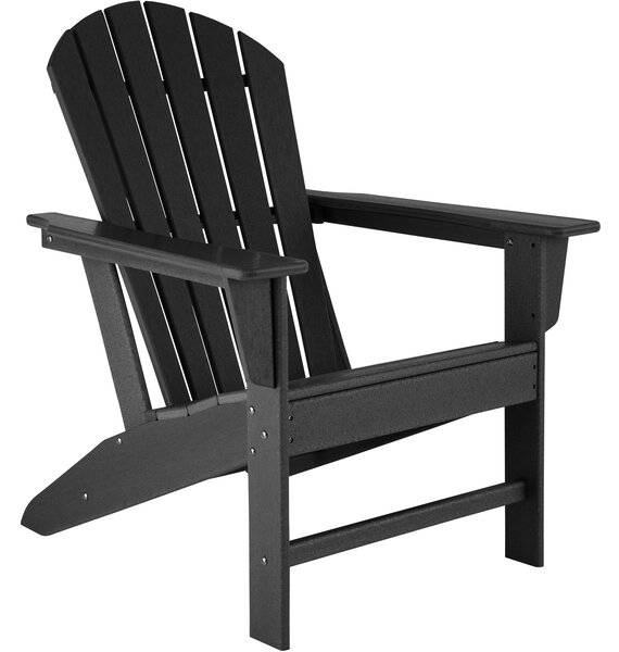 Tectake 403790 krzesło ogrodowe w stylu rustykalnym - czarny