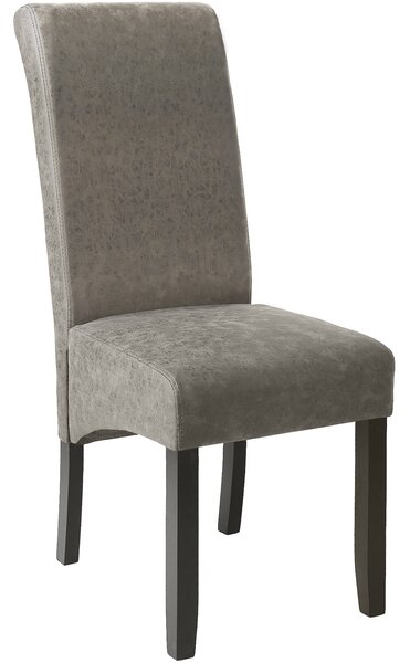 Tectake 403626 eleganckie krzesło do jadalni lub salonu - szary, wzór marmurkowy