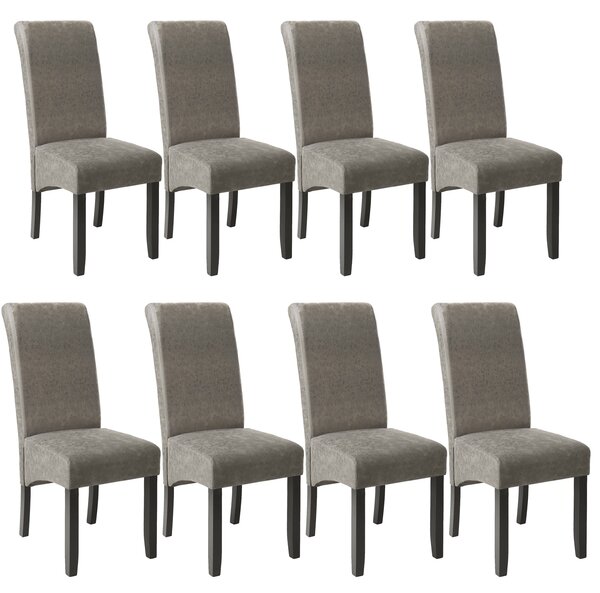 Tectake 403993 8 eleganckie krzesła do jadalni lub salonu - szary, wzór marmurkowy