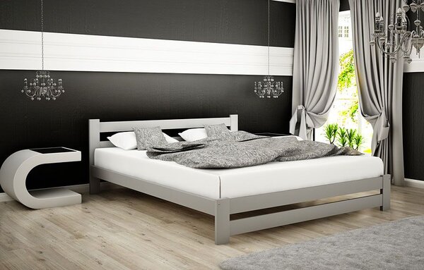 Łóżko drewniane Marsel 140x200 - popiel