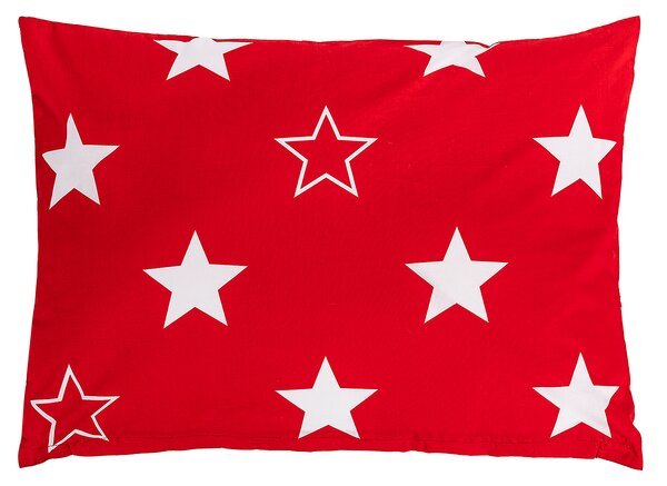 Poszewka na poduszkę Stars red, 50 x 70 cm
