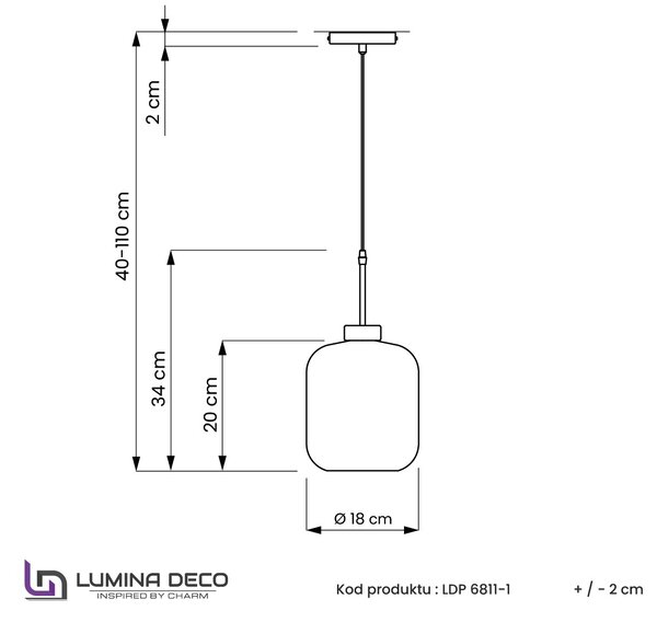 NOWOCZESNA LAMPA WISZĄCA ZWIS SZARO-ZŁOTA ALACOSMO W1