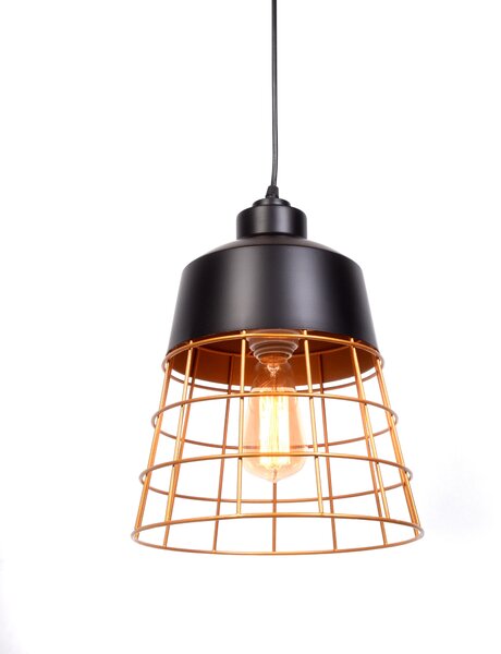 LAMPA WISZĄCA INDUSTRIALNA LOFT CZARNA BAGSY