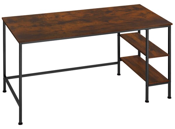 Tectake 404227 biurko donegal 140x60x76,5 cm - drewno industrialne ciemne, rustykalne