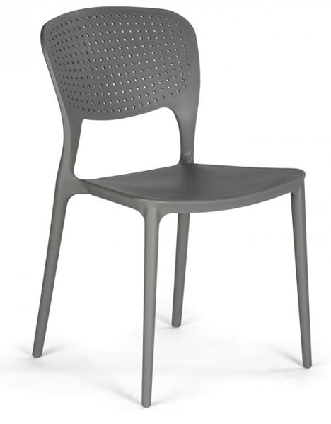 Krzesło do jadalni plastikowe EASY II 3+1 GRATIS, szare