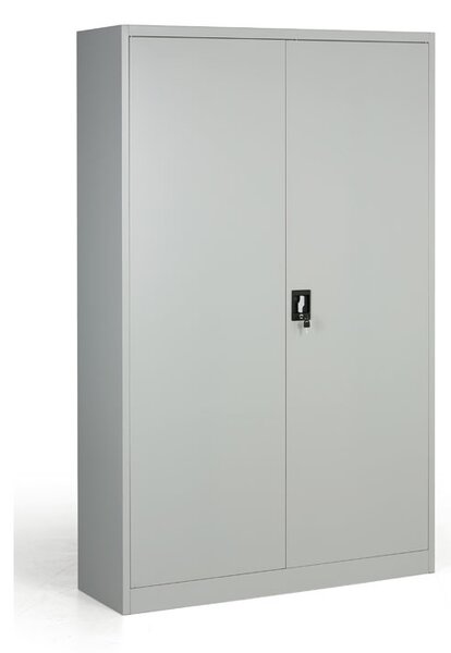 Metalowa szafa, demontowana, 4 półki, 1200 x 1950 x 400 mm, szara