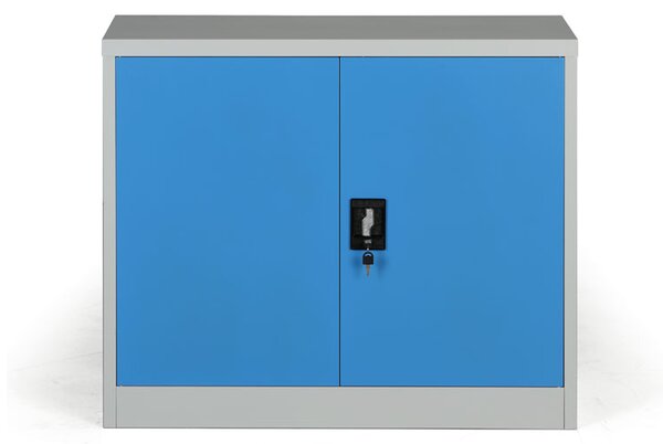 Metalowa szafa, demontowana, 1 półka, 950 x 800 x 400 mm, niebieski