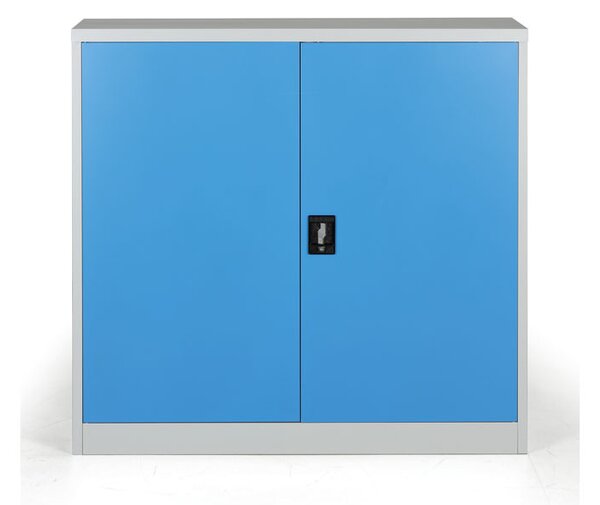 Metalowa szafa, demontowana, 2 półki, 1200 x 1150 x 400 mm, niebieski