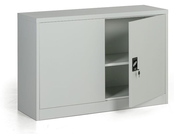 Metalowa szafa, demontowana, 1 półka, 1200 x 800 x 400 mm, szara