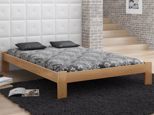 Łóżko drewniane Ada 140x200 z materacem piankowym