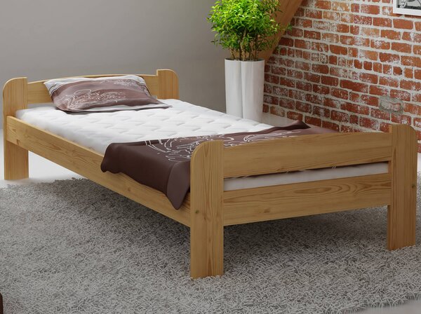 Łóżko drewniane Ania 90x200 z materacem kieszeniowym
