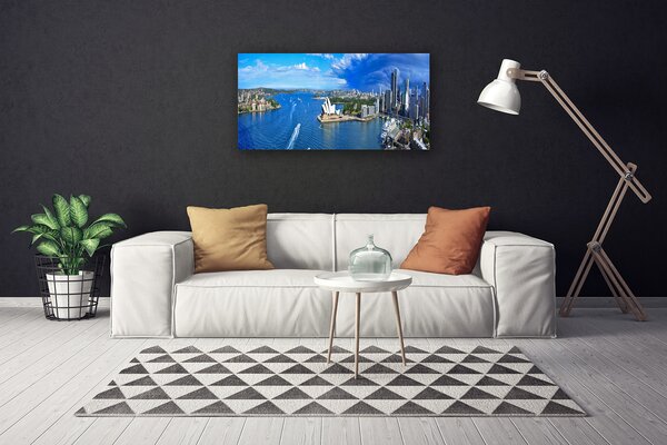 Obraz na płótnie Miasto Wykute w Skale nad Morzem