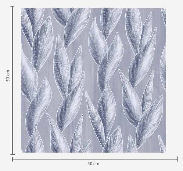 Tapety Srebrzystoniebieskie liście na szaro-niebieskim tle, wzór graficzny, Tapety natura, Tapety Liście, a00627 : Uwalls.pl