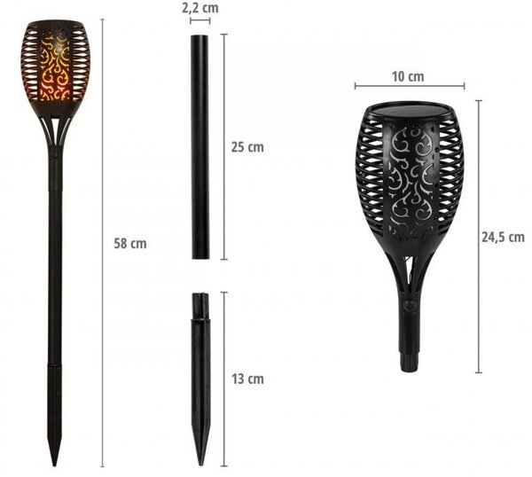 VOLTRONIC Solar LED zestaw 33 LED, 4 szt