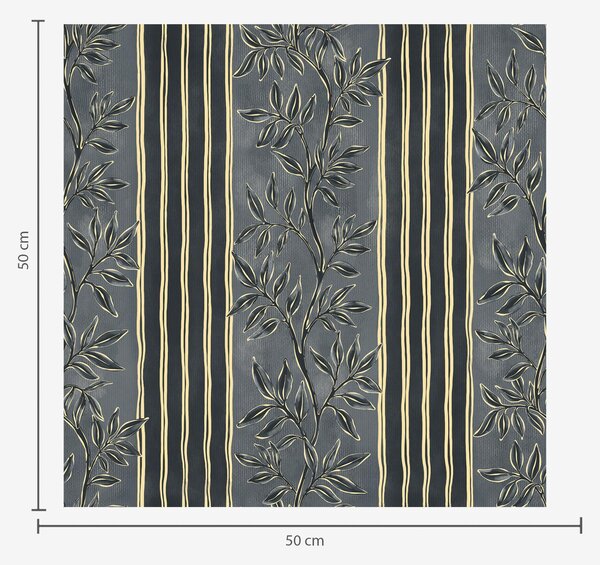 Tapety Pionowe paski z motywami roślinnymi w ciemnych odcieniach, Tapety Geometryczne, Tapety w paski, a00648 : Uwalls.pl