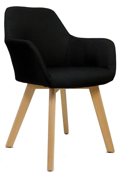 Krzesło tapicerowane czarne MONACO
