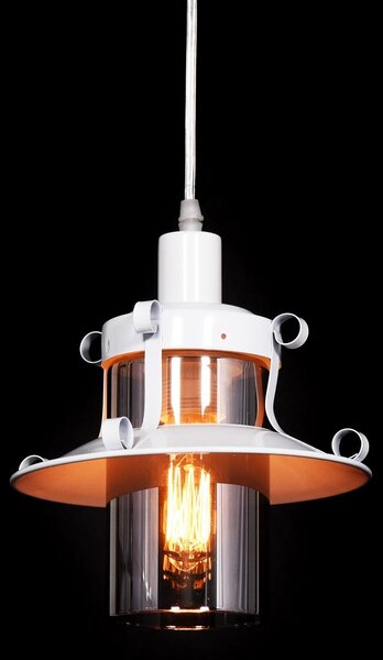 LAMPA WISZĄCA INDUSTRIALNA LOFT BIAŁA CAPRI W1