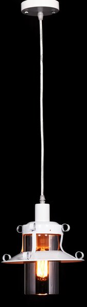 LAMPA WISZĄCA INDUSTRIALNA LOFT BIAŁA CAPRI W1